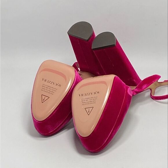 Aquazzura So High Velvet Platform Pumps size 37 - Picture 9 of 10